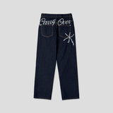 Handle Over Embroidered Denim Pants