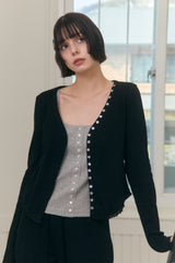 Sweet Dreams Button Cardigan (Black)