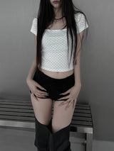 dottie crop short sleeve T (2color)
