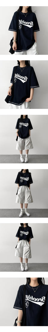 ロティ ステッチ オーバーサイズ フィット 半袖Tシャツ