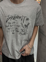 ヴィンテージドラムパンクショートスリーブTシャツ