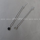 Flower pendant military string necklace