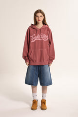 Pigment Wave Logo Hood - Indipink