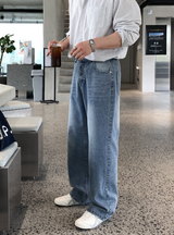 ネシスウォッシュドワイドデニムパンツ