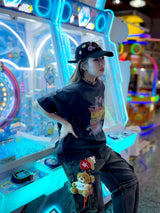 "BACK TO OFFICE" プリント S/S Tシャツ