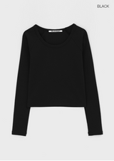 [B-BASIC] スタンダードナグランUネック長袖Tシャツ (2サイズ)