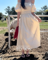 [MADE] Fury puff short‑sleeve dress