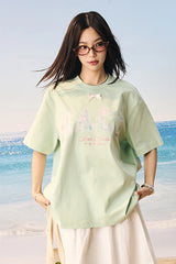 フェアリーコアデジタルプリントTシャツ