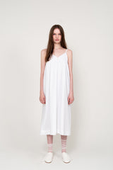 レイヤードスリーブレスロングドレス (WHITE)
