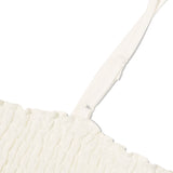 SHIRRING BLOUSE SLEEVELESS [WHITE]
