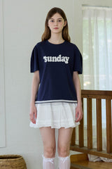レースレタリングTシャツ（2色）