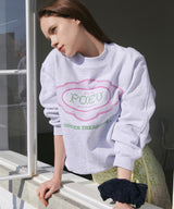Lace Applique Sweatshirt - Light Grey