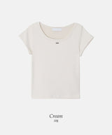 Basic U-neck Warm Pendant T-shirt (5color)