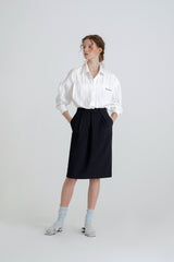 Pumpkin stripe skirt_charcoal