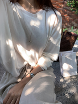 Rear Cooling Linen Round Knit / 4 colors