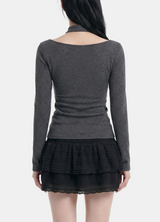 Sena Draped Scarf Top