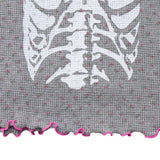 Floral Bone Sleeveless Gray
