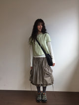 Serena Balloon Midi Skirt (3color)
