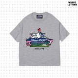 富士山グラフィックTシャツ (Gray)