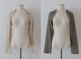 COLLAR BOLERO KNIT CARDIGAN (5COLORS!)