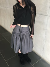 Benny Dot Shirred Midi Skirt (4c)