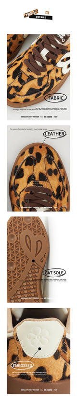 HBD x WeFlower Collaboration – Leopard Print Retro German Training Shoes