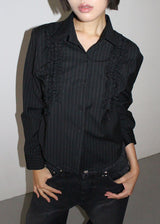 FRILL STRIPE SHIRT
