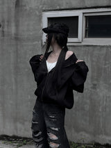 [unisex] summer cool see-through hooded zip-up (2color)