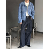 [Unisex] non pade バックステッチ デニムパンツ