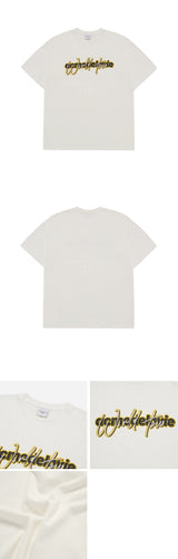 24FW レイヤーワールドツアーロゴショートスリーブTシャツクリーム