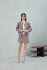 CHERISH TWEED SKIRT PANTS / RED