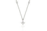 26SS★ Essence Silver (W) Moissanite Flower Dainty Necklace