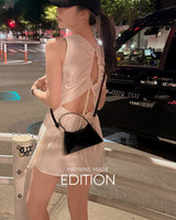 Linbe back open mini-dress