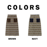 Knit Pocket Skirt (Navy)
