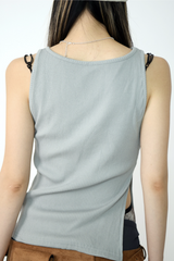 side slit boat sleeveless(3color)