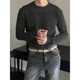 [MUSCLE FIT] Shoulder cutting knit sleeves(3color)