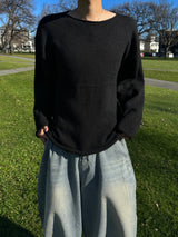 Lips Boatneck Over Knit 4C