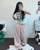 CUTIE DOWN SNAP 🤎🎀 トラックスリーラインパンツ 🧸💕💙🩶🖤6COLOR
