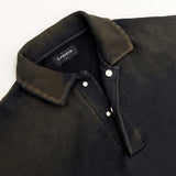 Oversized Polo Sweatshirt - Faded Black