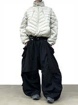 RELABEL Interactive (Black Bone) V-Cut Bone Structure Muscle 90 National Standard Inner/Outer Layered Rib-Knit Down Jacket