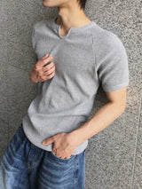 ジフ スリット ワッフル マッスルフィット ショートスリーブ Tシャツ 5C