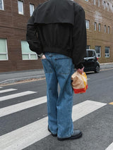 ASCLO Washed Wide Denim Pants (4color)