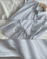 [MADE] Liz Cotton Stripe Short-Sleeve Shirt