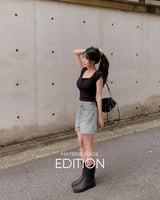 [MADE] Hitch Henley neck short-sleeved T-shirt