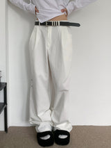  Motion 2WAY Snap Pintuck Wide Banding Long Pants (4 colors)