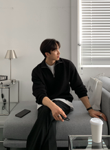 Hendes Daily Ribbed Semi-Zip Up Knit