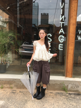 Kine Shirred Bermuda Pants (3color)