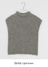 Rahini Layered Half-Neck Cap Short Sleeve Knit