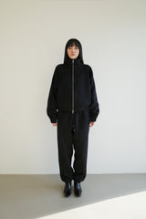 Wool zipup jumper, Black