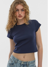 [B-BASIC] クールスタンダードラウンドクロップ半袖Tシャツ (2SIZE)